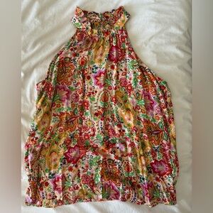 Cynthia Rowley Floral Halter Top